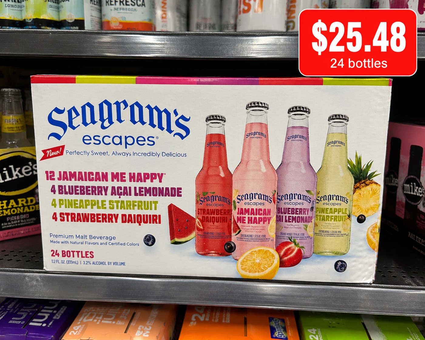 Seagram's Escapes 24 Bottles