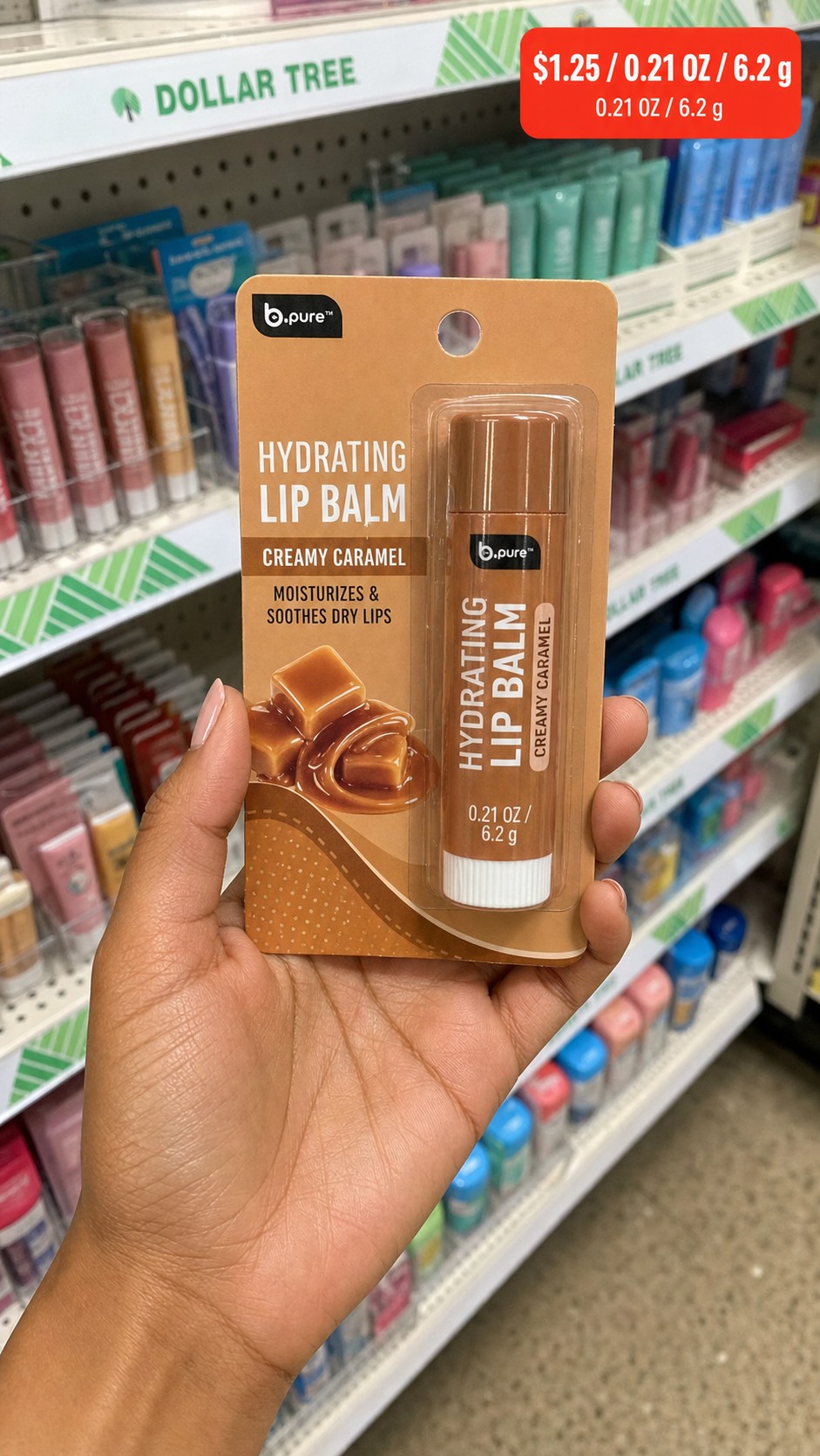 b.pure Hydrating Lip Balm Creamy Caramel