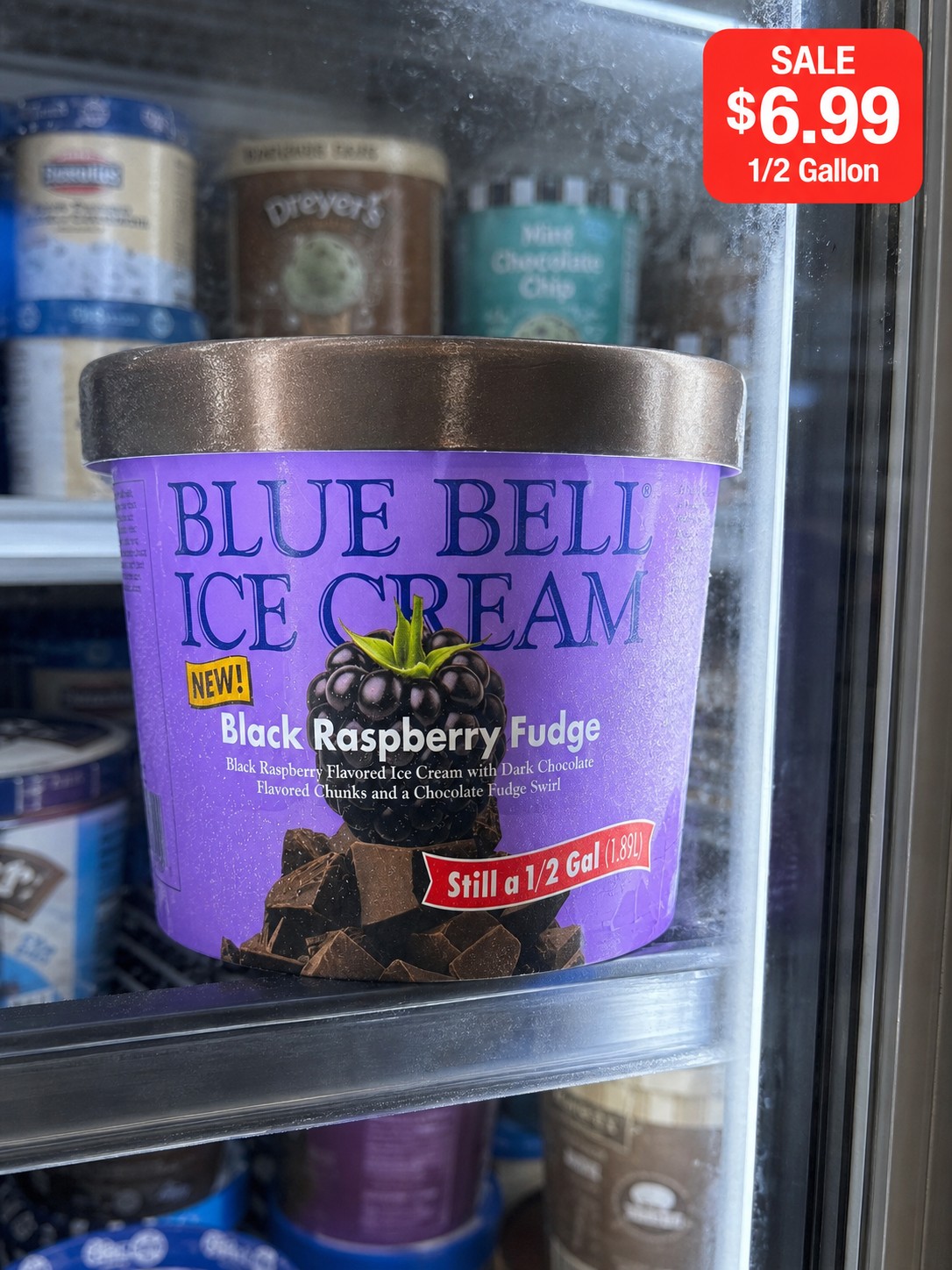 Blue Bell Black Raspberry Fudge Ice Cream