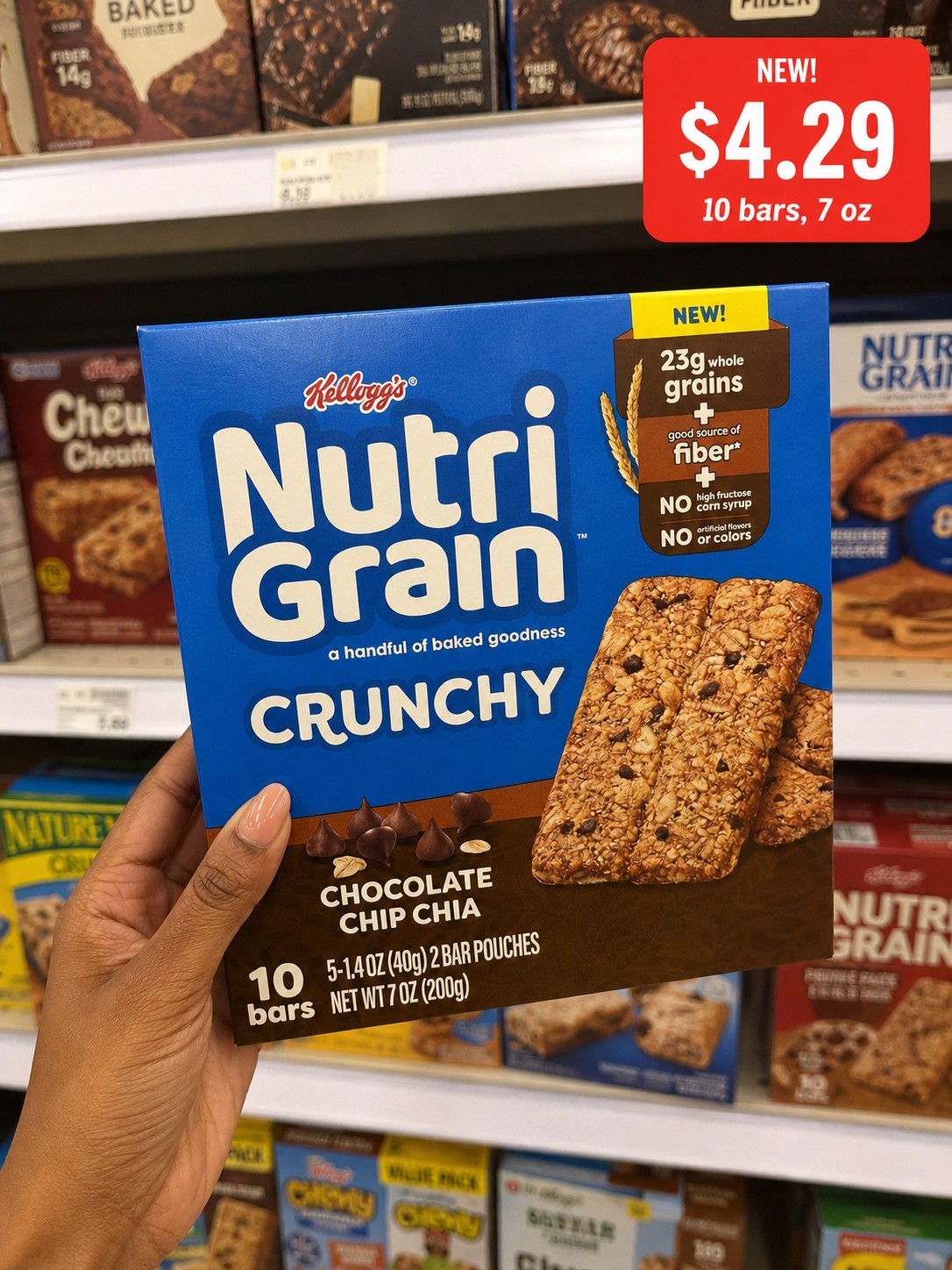 Kellogg's Nutri Grain Crunchy Chocolate Chip Chia