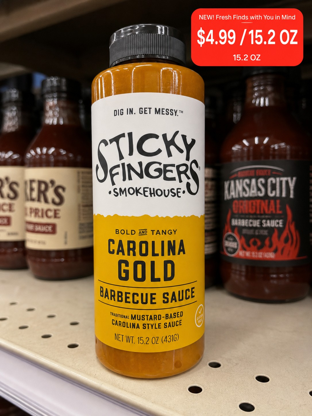 Sticky Fingers Smokehouse Carolina Gold Barbecue Sauce