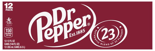 Dr Pepper Soda - 12 pk