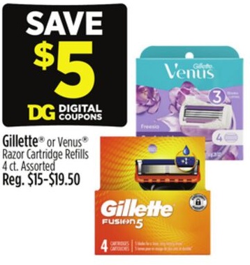 Gillette® or Venus® Razor Cartridge Refills