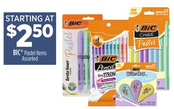 BIC® Pastel Items