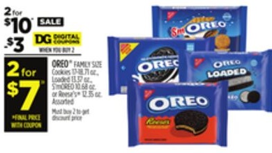 OREO® FAMILY SIZE Cookies, Loaded, S'mOREO or Reese's®