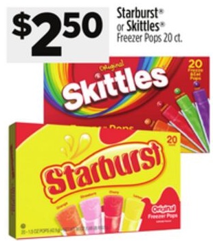 Starburst® or Skittles® Freezer Pops
