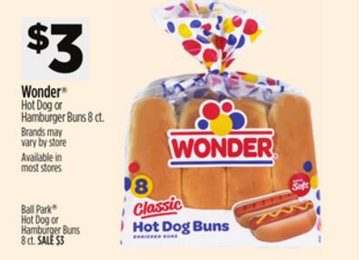 Wonder® Hot Dog or Hamburger Buns
