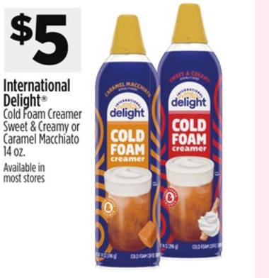 International Delight® Cold Foam Creamer Sweet & Creamy or Caramel Macchiato