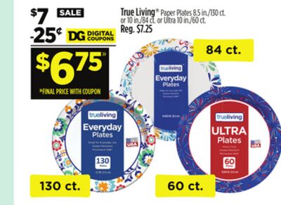 True Living® Paper Plates