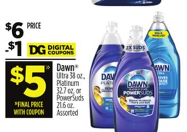 Dawn® Ultra, Platinum or PowerSuds
