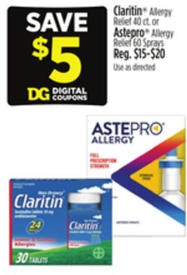 Claritin® Allergy Relief or Astepro® Allergy Relief