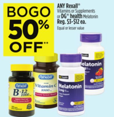 ANY Rexall® s or DG® health