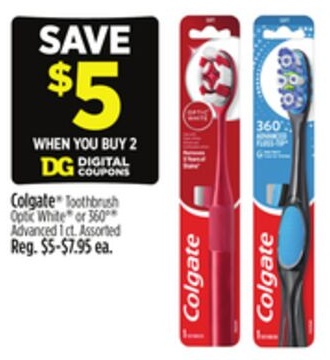 Colgate® Toothbrush Optic White® or 360°® Advanced 1 ct.