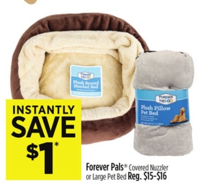 Forever Pals® Covered Nuzzler or Large Pet Bed