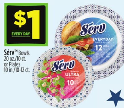 Serv Bowls 20 oz./10 ct. or Plates 10 in./10-12 ct.