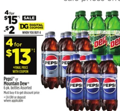 Pepsi® or Mountain Dew®