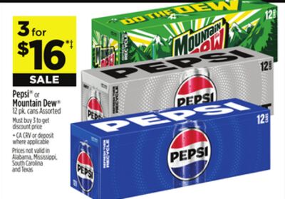 Pepsi® or Mountain Dew®