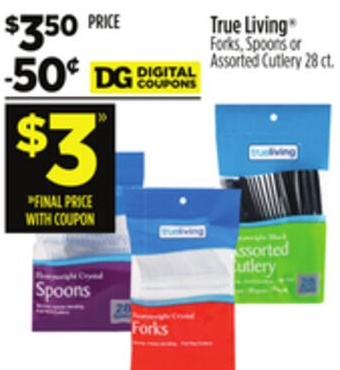 True Living® Forks, Spoons or Assorted Cutlery