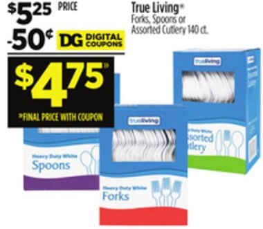 True Living® Forks, Spoons or Assorted Cutlery
