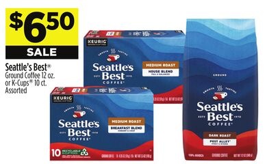 Seattle's Best® Ground Coffee 12 oz. or K-Cups® 10 ct.