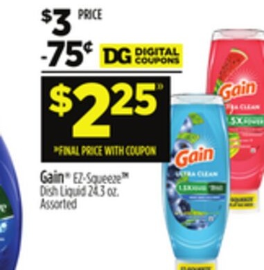 Gain® EZ-Squeeze™ Dish Liquid