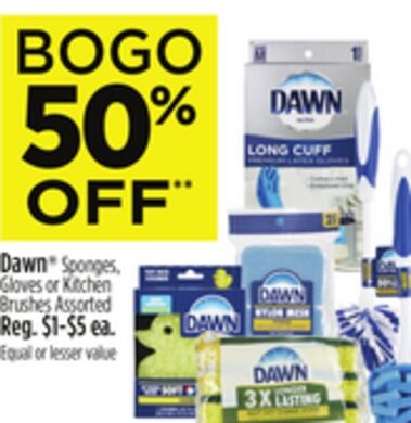 Dawn® Sponges, Gloves or Kitchen Brushes