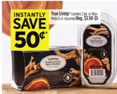 True Living™ Candles 2 pk. or Wax Melts 6 ct.