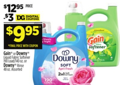 Gain® or Downy® Liquid Fabric Softener