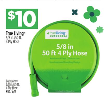 True Living® 5/8 in./50 ft. 4 Ply Hose