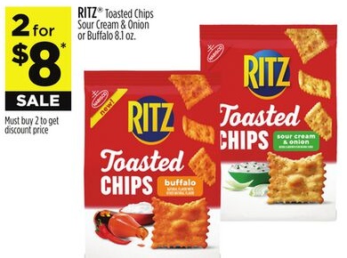 RITZ® Toasted Chips Sour Cream & Onion or Buffalo