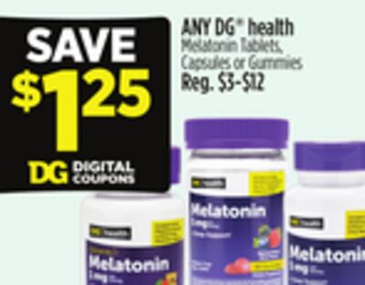 ANY DG® health Melatonin Tablets, Capsules or Gummies
