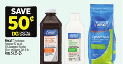 Rexall® Hydrogen Peroxide 32 oz. or 91% Isopropyl Alcohol 16 oz. or Epsom Salt 4 lb