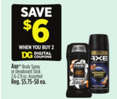 Axe® Body Spray or Deodorant Stick