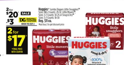 Huggies® Jumbo Diapers Little Snugglers™