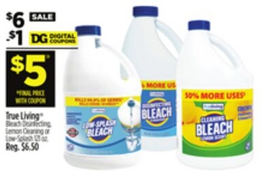 True Living® Bleach Disinfecting, Lemon Cleaning or Low-Splash