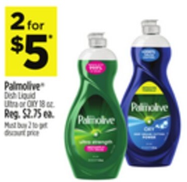 Palmolive® Dish Liquid Ultra or OXY