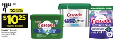 Cascade® Automatic Dishwasher Detergent ActionPacs™