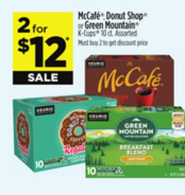McCafé®, Donut Shop® or Green Mountain® K-Cups®
