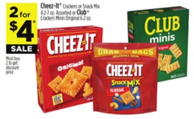 Cheez-It® Crackers or Snack Mix Assorted or Club® Crackers Minis Original