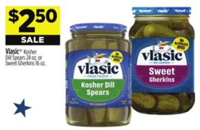Vlasic® Kosher Dill Spears or Sweet Gherkins