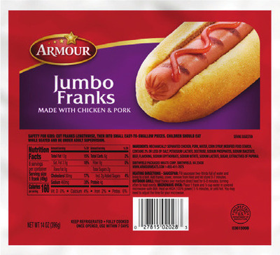 Armour® Hot Dogs Cheese or Jumbo