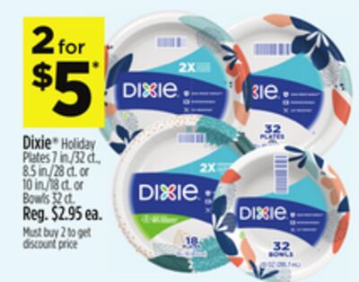 Dixie® Holiday Plates, or Bowls