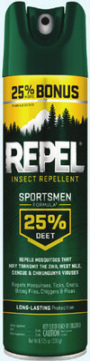 Repel® 25% Deet or Cutter® Skinsations Insect Repellent