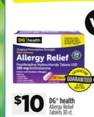 DG® health Allergy Relief Tablets