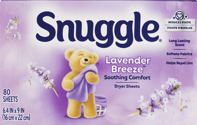 Snuggle 27.2 oz or dryer sheets 70-80 ct.