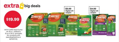 Adult Zyrtec 24-35 ct., children's 8 oz or 24 ct.