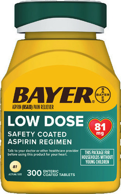 ANY Bayer aspirin 100 ct. or larger