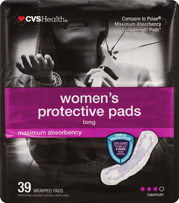 ALL CVS Brand adult care pantiliners, pads, men's guards or shields
