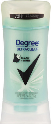 Degree deodorant or dry sprays