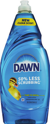 Dawn Ultra 30-38 oz, PowerSuds 17.4 oz, EZ-Squeeze 18-22 oz or Powerwash spray 16 oz.